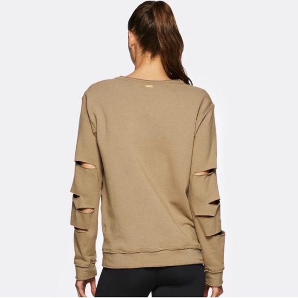 Álala - Edgy Distressed Brown Long Sleeve Cypher Sweatshirt- size Medium - Picture 12 of 14